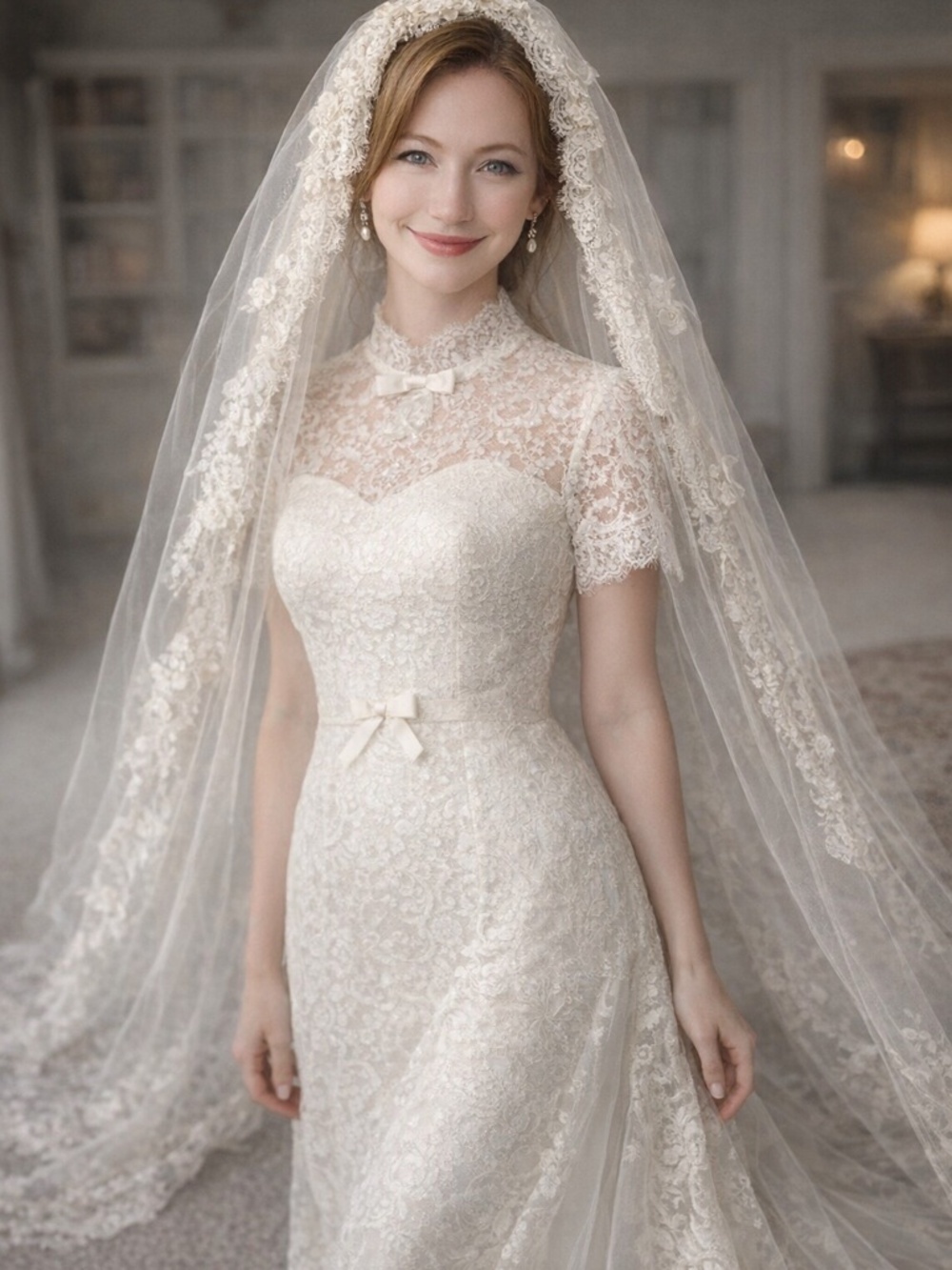 Vintage 1960s Lace Wedding Dress Boho Prairie Bridal Gown S Ivory Cottagecore